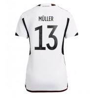 Billiga Tyskland Thomas Muller #13 Hemma fotbollskläder Dam VM 2022 Kortärmad